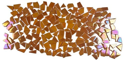 Irregular Glass Mosaic Tiles Bulk 500g Glossy and Iridescent Mosaic Glass Tiles for DIY Projects and Arts and Crafts Solid Colors and Mixes (263 Count)
