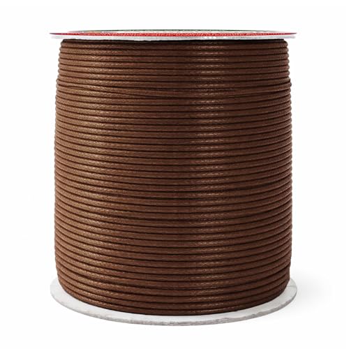 2mm Dark Brown Waxed Cord