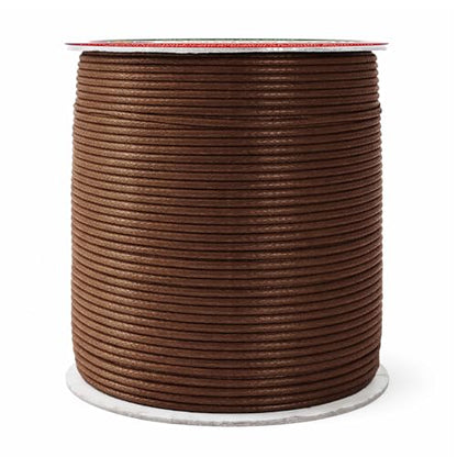 2mm Dark Brown Waxed Cord