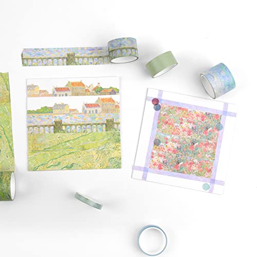 Floral Green Washi Tape Set (20 Count)