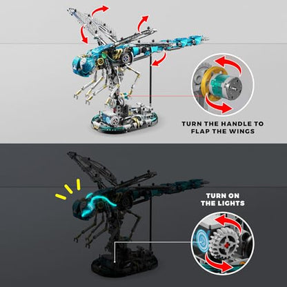 Mechanical Dragonfly Building Blocks for Adults