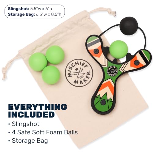 Mischief Maker® Wooden Slingshot for Kids with Soft Foam Balls (4 Count)