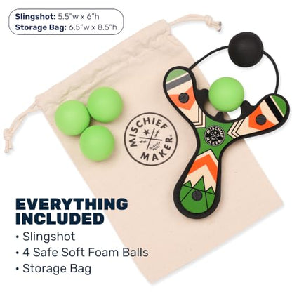 Mischief Maker® Wooden Slingshot for Kids with Soft Foam Balls (4 Count)