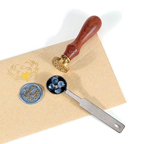360 Pcs Blue Sealing Wax Beads Set for Wax Seal Stamp with Candles and Melting Spoon