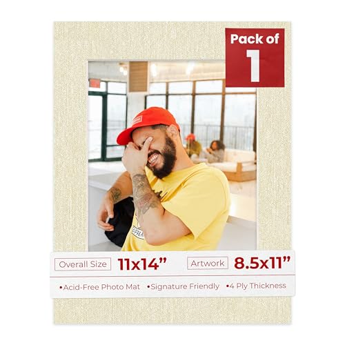 11x14 Mat Bevel Cut for 8.5x11 Photos