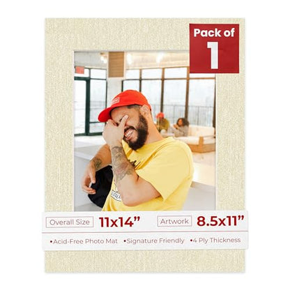 11x14 Mat Bevel Cut for 8.5x11 Photos