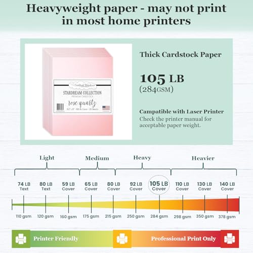 Cardstock Warehouse Stardream Rose Quartz Pink Cardstock Paper (25 Count)