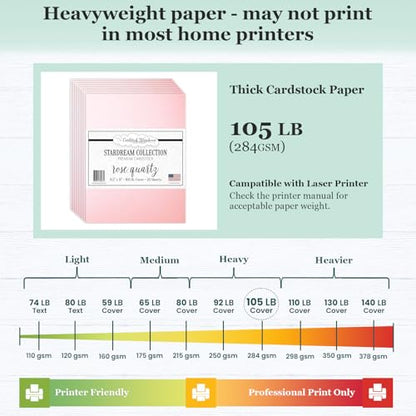 Cardstock Warehouse Stardream Rose Quartz Pink Cardstock Paper (25 Count)