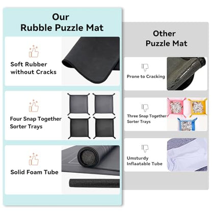 46” x 26” Puzzle Mat with Drawstring Storage Bag Up to 1500 Pieces (1500 Count)