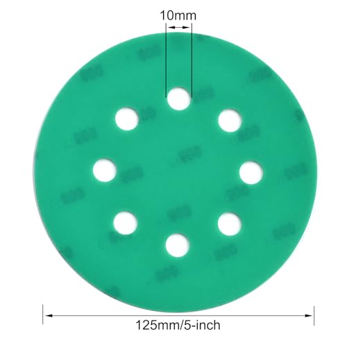 5-Inch 8-Hole Wet Dry Sanding Discs 800 Grit Sandpaper, 50-Pack (50 Count)
