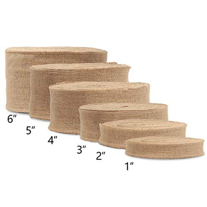 6 Inch Wide 54 Yards Burlap Ribbon (162 Feet)