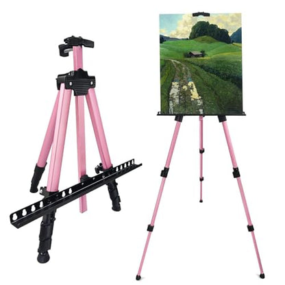 Pink 17 66 Inch Adjustable Art Easel Stand for Painting and Sign