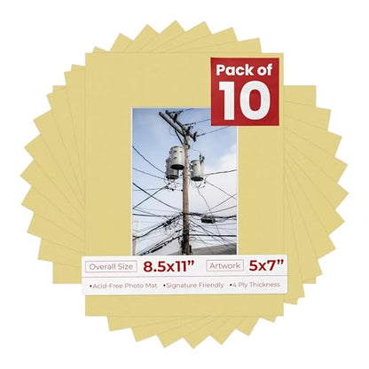 5x7 Mat for 8.5x11 Frame (10 Count)