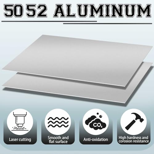 4 Pack 5052 Aluminum Sheet Metal 6" x 12" Aluminum Plate 1 (4 Count)