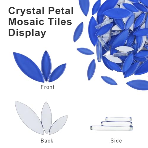 Blue Leaf Mosaic Tiles for Crafts