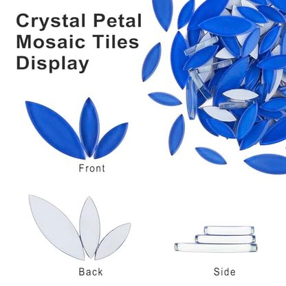 Blue Leaf Mosaic Tiles for Crafts