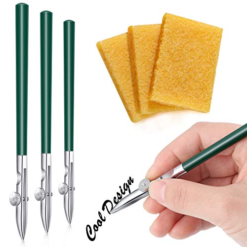 6 Pieces Art Ruling Pen 3 Sizes Masking Fluid Pen and 50 x 35 x 5 mm Glue Residue Eraser (6 Count)
