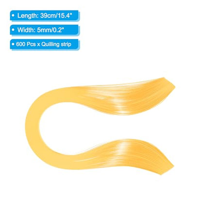 Quilling Strips Paper 600pcs 5mm 39cm Origami Paper Quilling Kits for Art DIY Craft Christmas