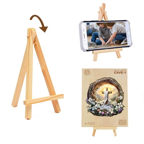 Wooden Puzzles for Adults Holy Light Cross Jigsaw 13.4*13.3in (300 Count)