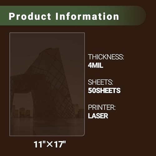 11x17 Laser Transparency Film (50 Count)