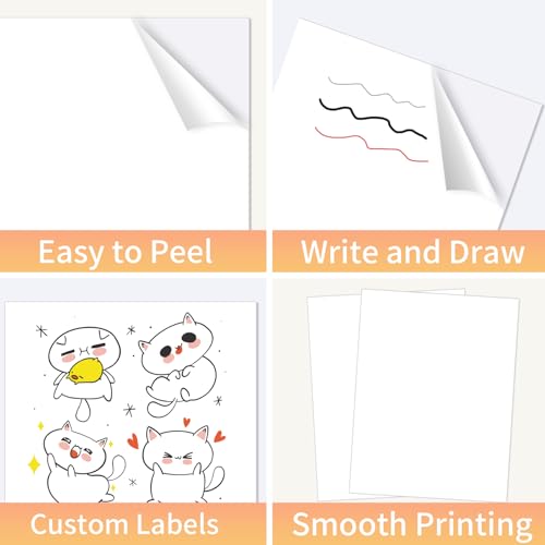 White Printable Sticker Paper