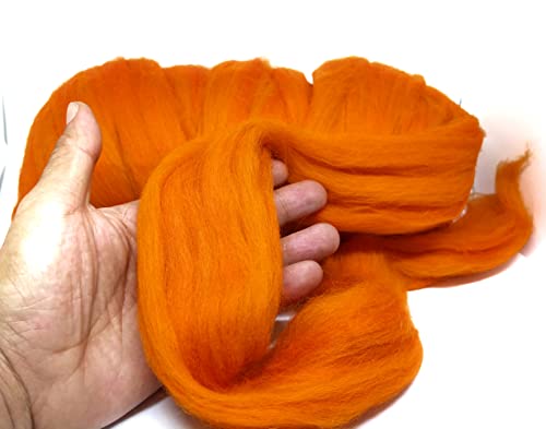 Colored Natural Wool roving Chunky Thick 1 lb. Best Wool for Needle Felting (16 Ounce)