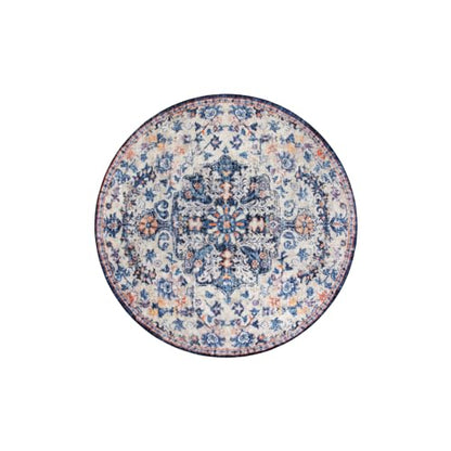 Reine Bohemian Round Rug 3Ft Small Bedroom Round Area Rug Soft Bathroom Circle Mat