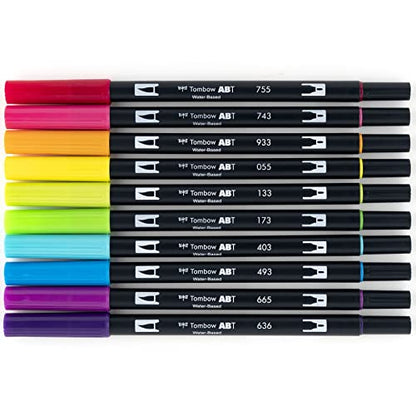 56185 Dual Brush Pen Art Markers (10 Count)
