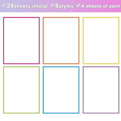 24 Sheets Printable Sticker Paper
