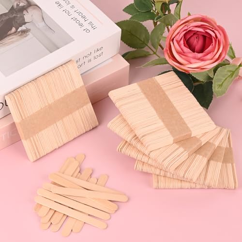 300 Pcs 3.65″ Mini Popsicle Wooden Sticks (300 Count)