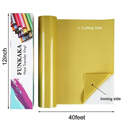Golden HTV Heat Transfer Vinyl Rolls