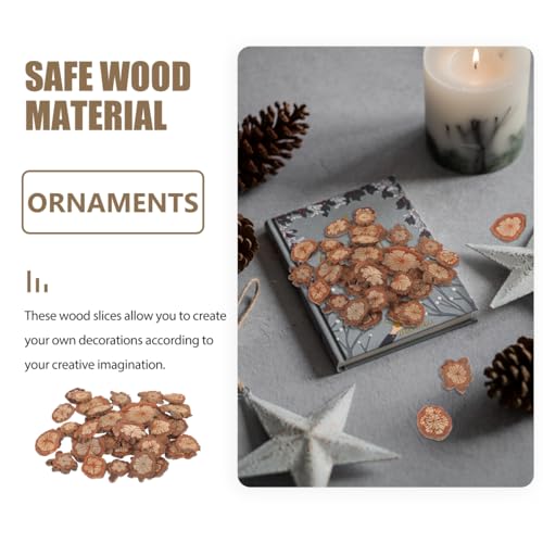 Wood Slices Small Unfinished Wood Natural Tree Bark Irregular Log Slices for Crafts Arts Table Centerpieces Decoration