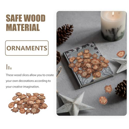 Wood Slices Small Unfinished Wood Natural Tree Bark Irregular Log Slices for Crafts Arts Table Centerpieces Decoration