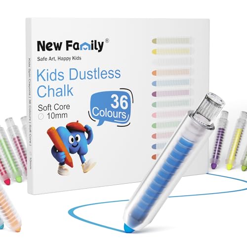 36 Color Dustless Chalk with Holders (36 Count)