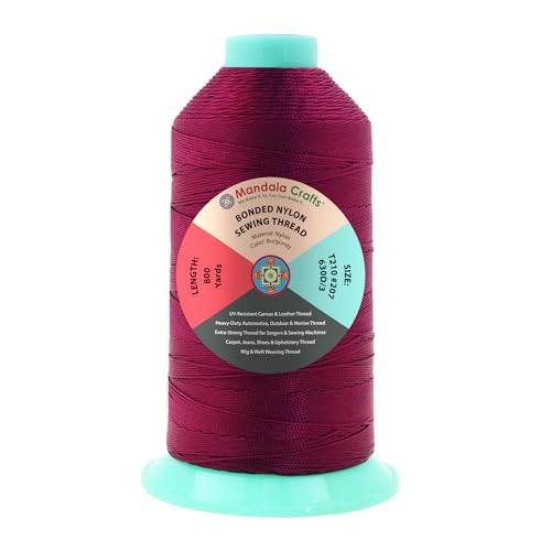 Size 207 630D T210 Burgundy Bonded Nylon Thread