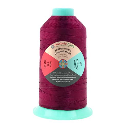 Size 207 630D T210 Burgundy Bonded Nylon Thread