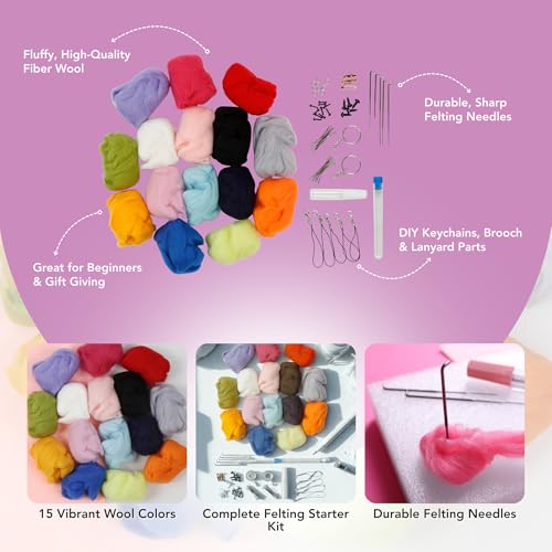 Felting Needles Wool Roving Kit