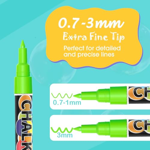 Extra Fine Tip Liquid Chalk Markers for Chalkboard