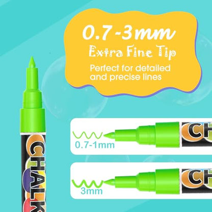 Extra Fine Tip Liquid Chalk Markers for Chalkboard