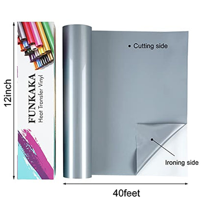 Silver HTV Heat Transfer Vinyl Rolls