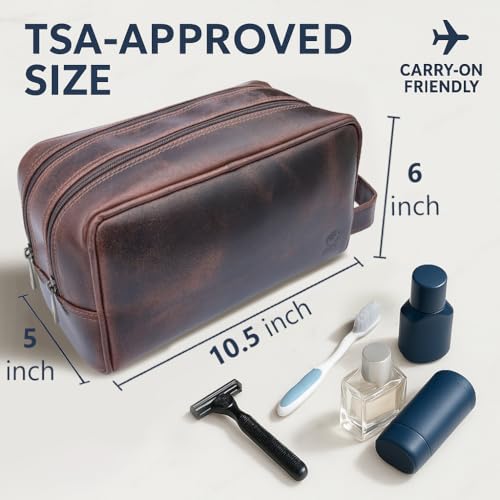 Leather Toiletry Bag for Men