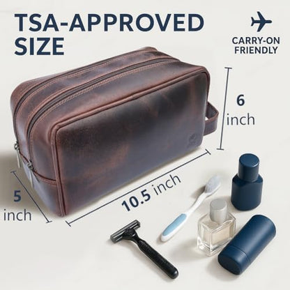 Leather Toiletry Bag for Men