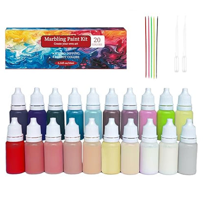 27 Pcs Water Marbling Paint Kit