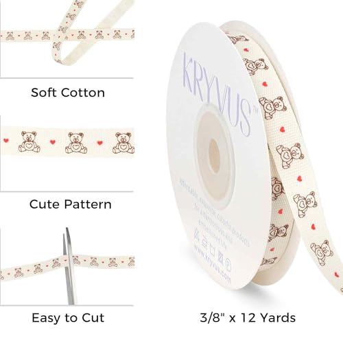 Teddy Bear Cotton Ribbon 3 (36 Foot)