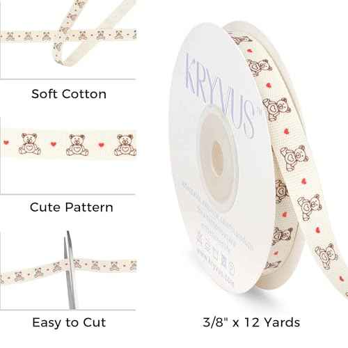 Teddy Bear Cotton Ribbon 3 (36 Foot)