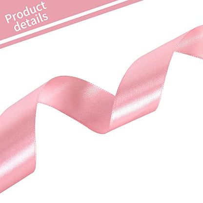 1 Inch x 100yds Rose Gold Satin Ribbon for Crafts