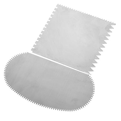 Set of 2 Stainless Steel Serrated Scraper Crafts Tool for Sculpture Ceramic
