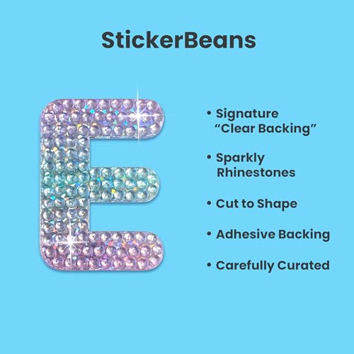 Sparkly Rhinestone Alphabet Letter Sticker E