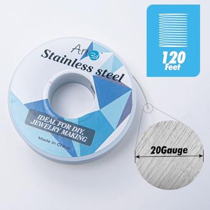 20 Gauge Bendable Soft Stainless Steel Craft Wire (120 Foot)