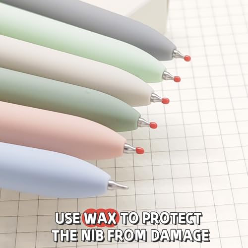 6 Pcs Gel Pens 0.5mm Quick Dry Black Ink Pens Fine Point Smooth Writing Pens (6 Count)